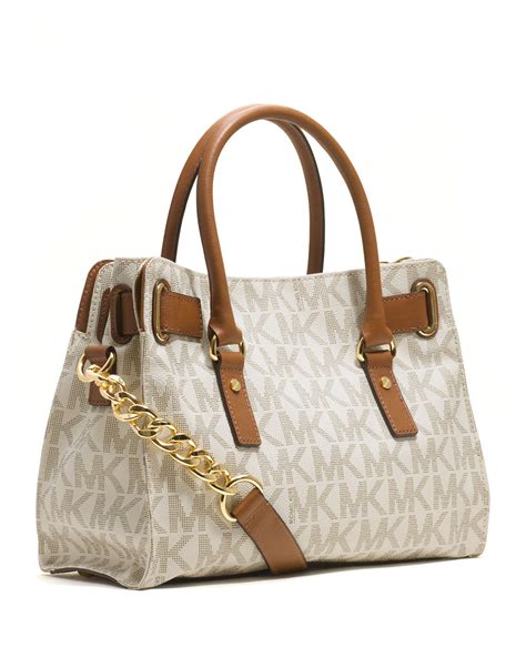 michael kors tasche muster|Michael Kors opened satchel purse.